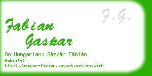 fabian gaspar business card