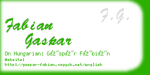 fabian gaspar business card